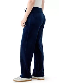 Women's Straight Leg Velour Pants