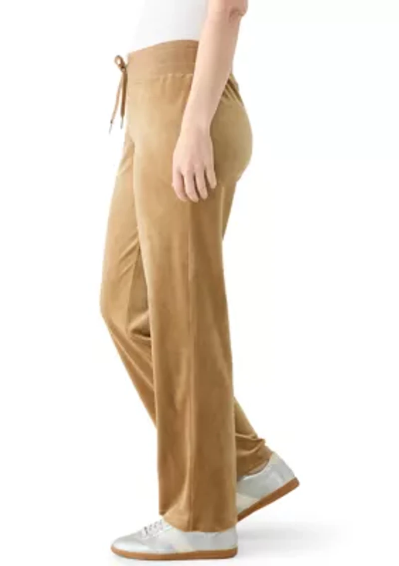 Women's Straight Leg Velour Pants