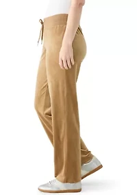 Women's Straight Leg Velour Pants