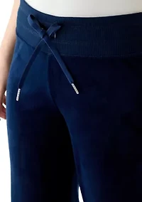 Women's Straight Leg Velour Pants