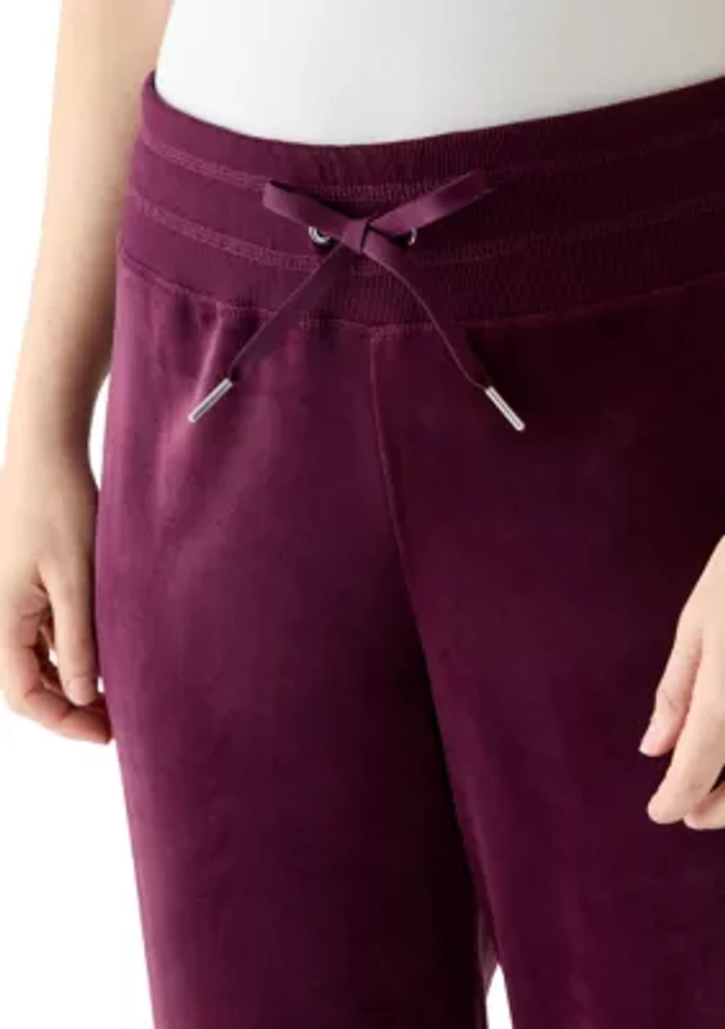 Women's Straight Leg Velour Pants