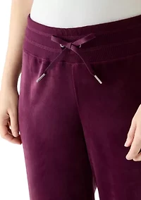 Women's Straight Leg Velour Pants