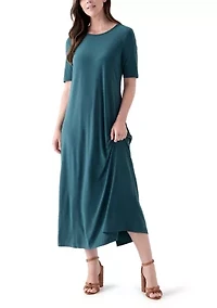Women's Solid Midi Dress