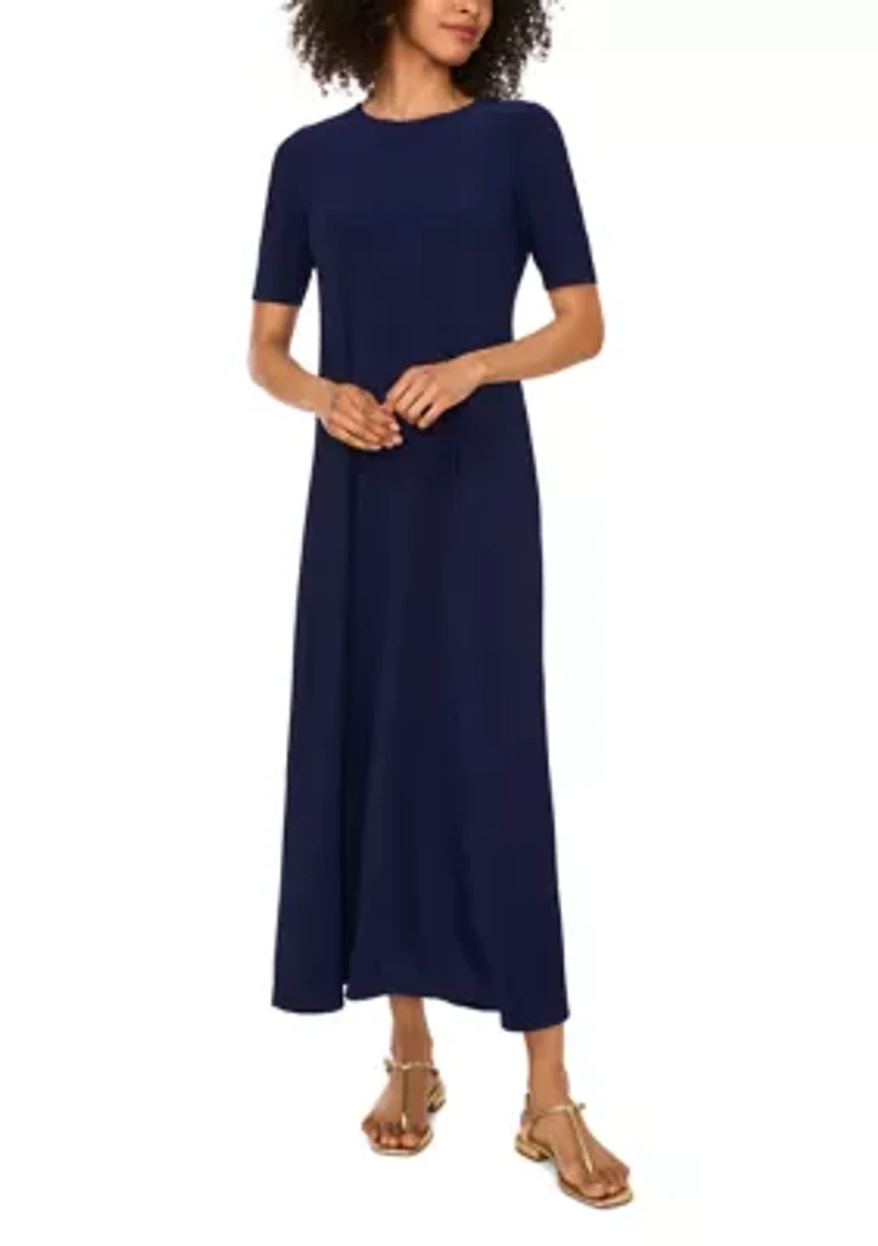 Women's Solid Midi Dress