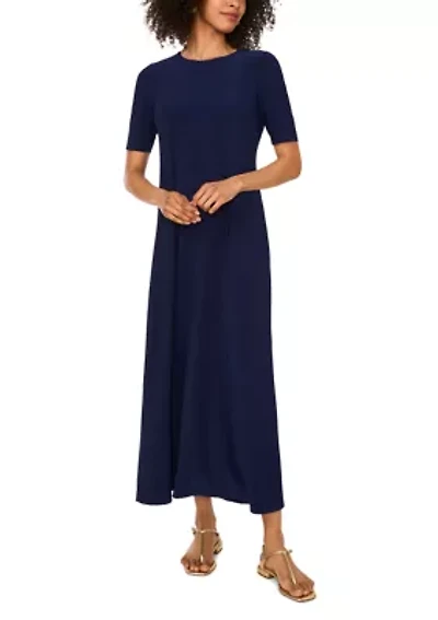 Women's Solid Midi Dress
