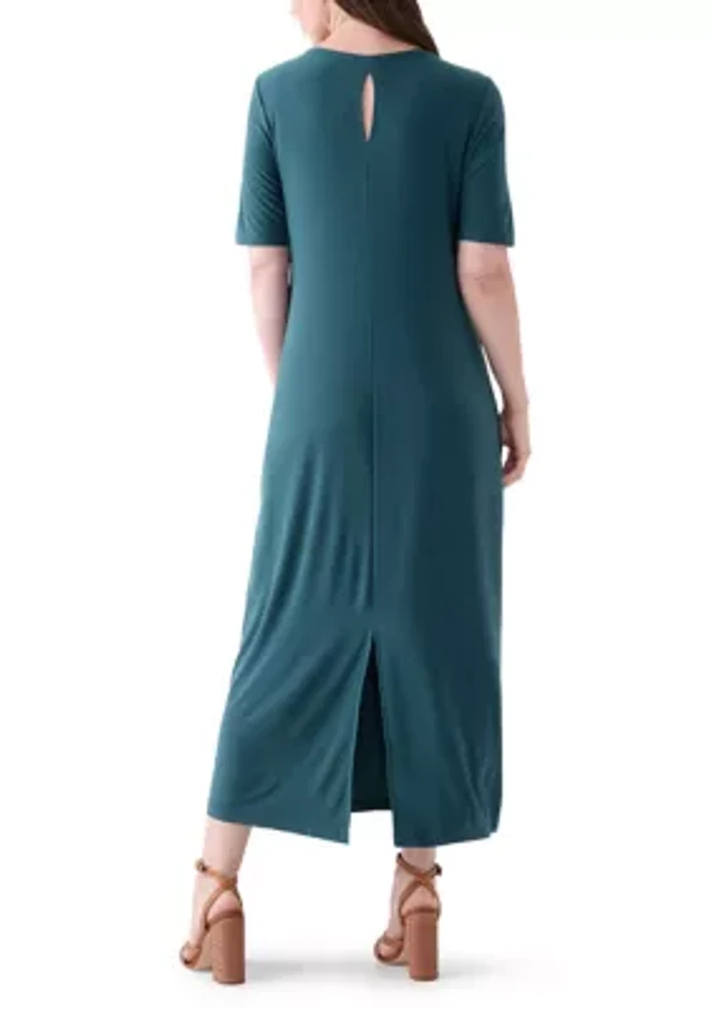 Women's Solid Midi Dress