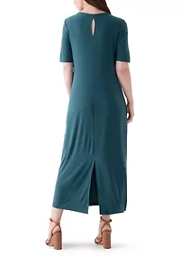 Women's Solid Midi Dress