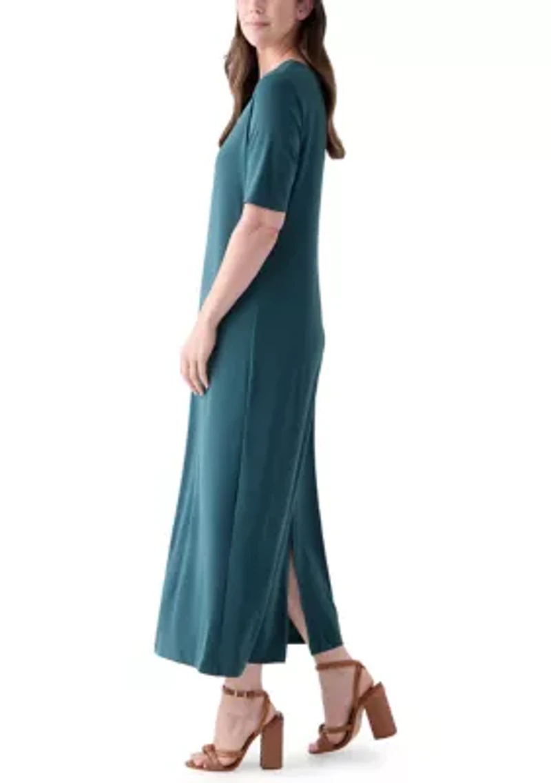 Women's Solid Midi Dress