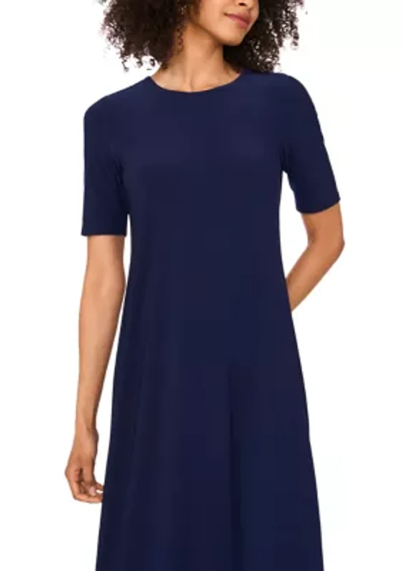 Women's Solid Midi Dress