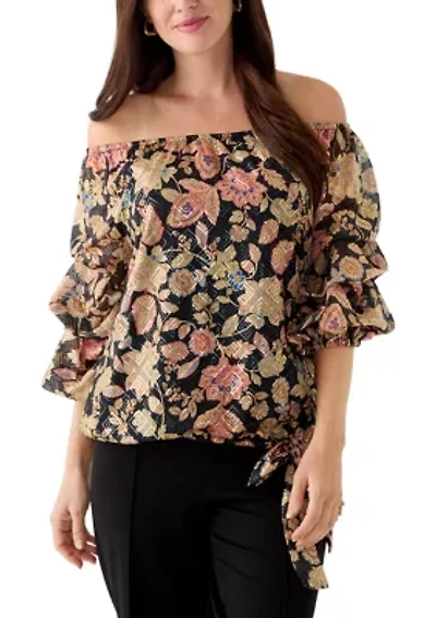 Women's Off the Shoulder Cha Floral Paisley Blouse