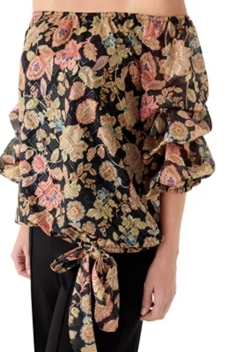 Women's Off the Shoulder Cha Floral Paisley Blouse