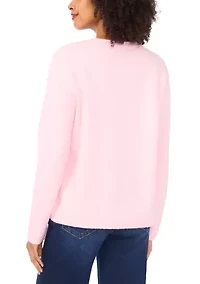 Women's Stitch Detail Floral Sweater