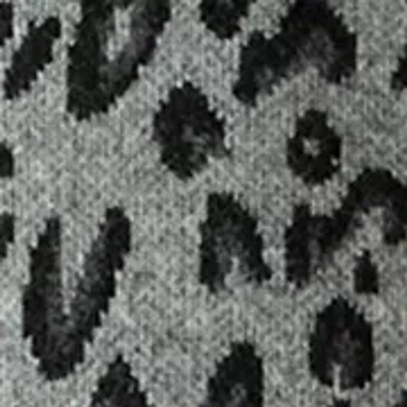 Women's V-Neck Leopard Print Sweater Dress