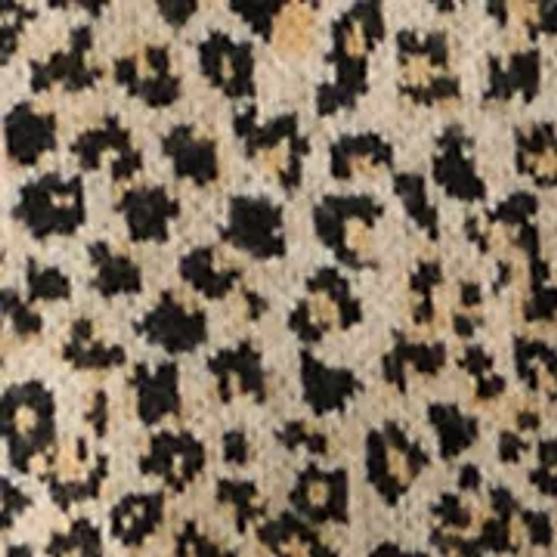 Women's V-Neck Animal Print Sweater Dress