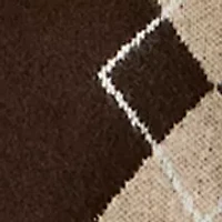 Women's V-Neck Argyle Sweater Dress