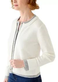 Women's Long Sleeve Twofer Button Front Cardigan