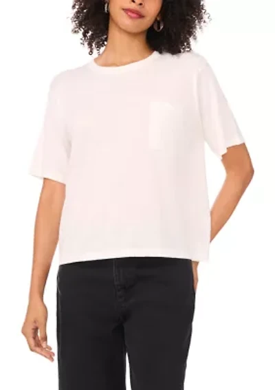 Women's Short Sleeve Crew Neck Sweater