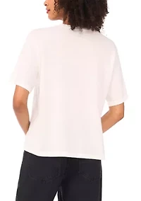 Women's Short Sleeve Crew Neck Sweater