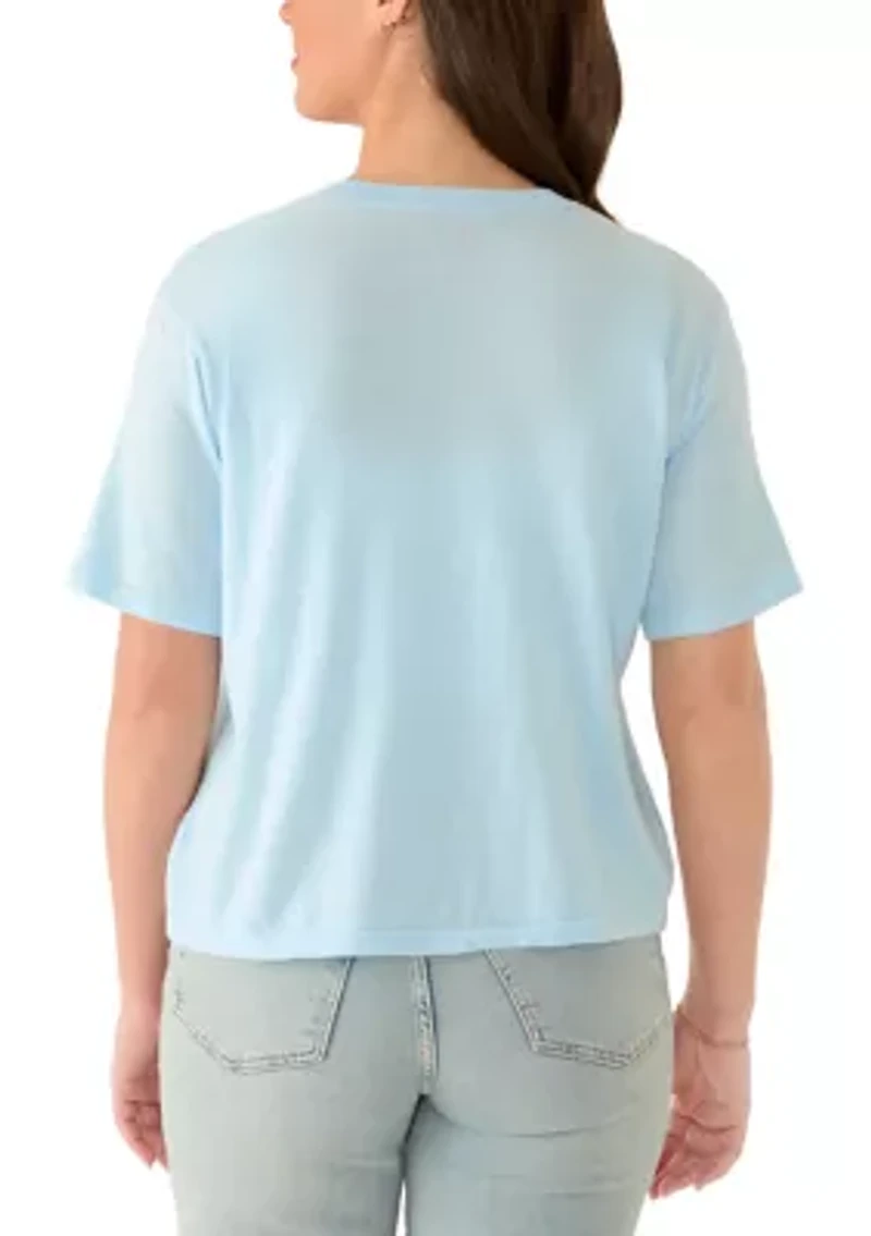 Women's Short Sleeve Crew Neck Sweater