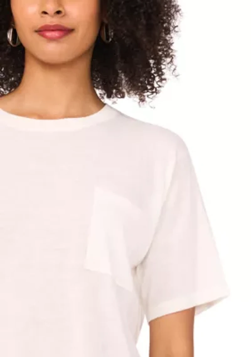 Women's Short Sleeve Crew Neck Sweater