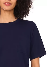 Women's Short Sleeve Crew Neck Sweater