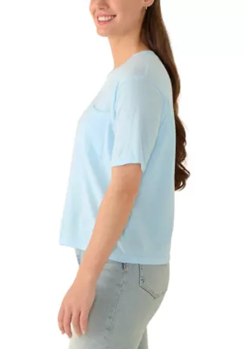 Women's Short Sleeve Crew Neck Sweater