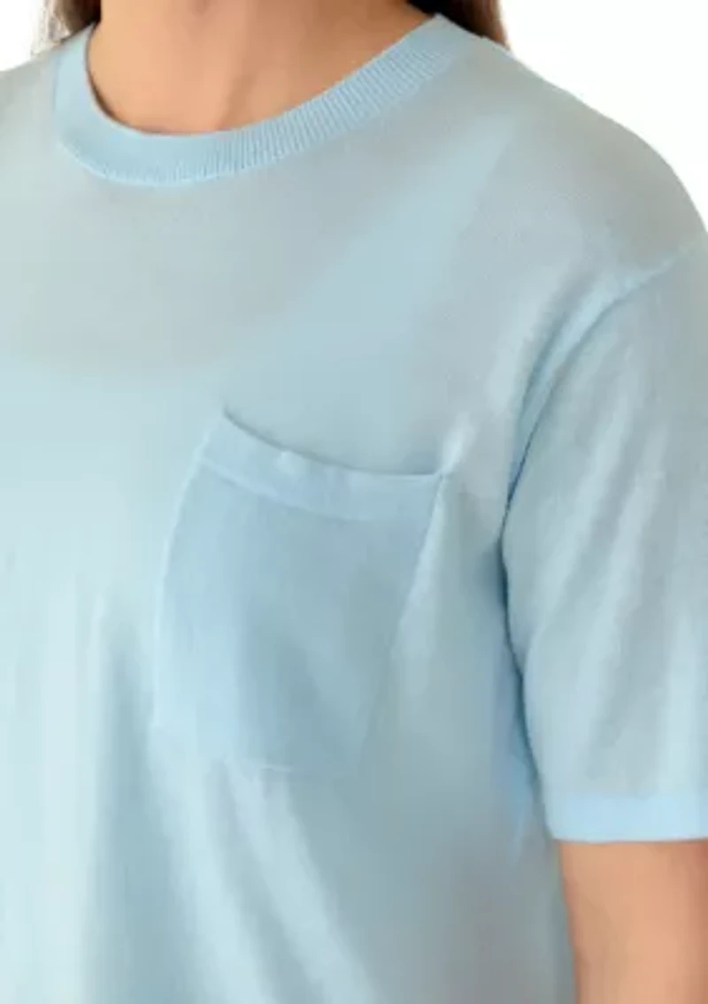 Women's Short Sleeve Crew Neck Sweater