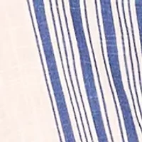 Women's 3/4 Sleeve Striped Button Front Blouse