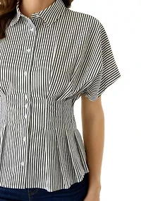 Women's Dolman Sleeve Pleated Waist Blouse