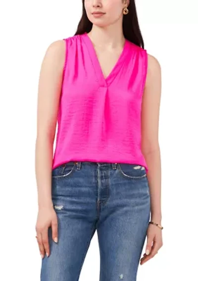 V-Neck Rumple Blouse