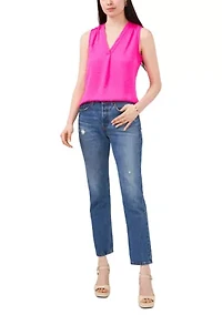 V-Neck Rumple Blouse