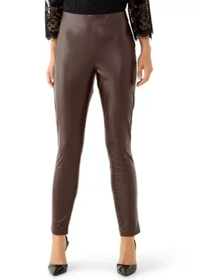 Women's Vegan Leather Kick Flare Pants