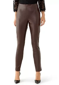 Women's Vegan Leather Kick Flare Pants
