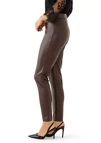 Women's Vegan Leather Kick Flare Pants