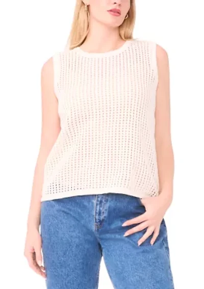 Plus Sleeveless Crochet Tank Top
