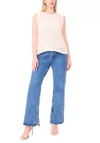 Plus Sleeveless Crochet Tank Top