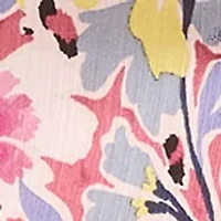 Plus 3/4 Puff Sleeve V-Neck Blouse