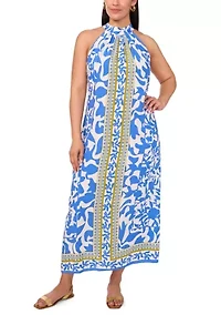 Plus Halter Neck Maxi Dress
