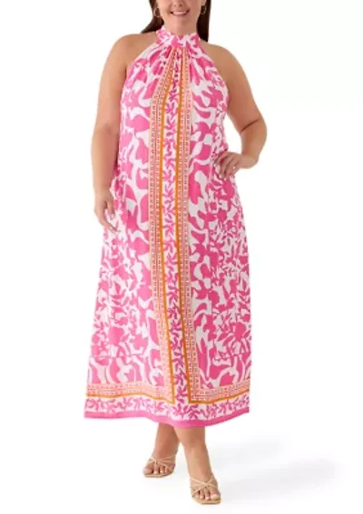Plus Halter Neck Maxi Dress