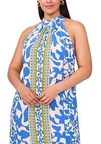 Plus Halter Neck Maxi Dress