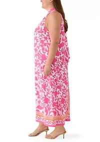 Plus Halter Neck Maxi Dress