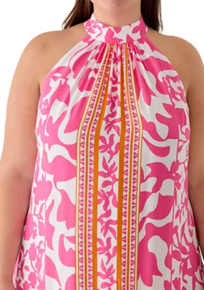 Plus Halter Neck Maxi Dress