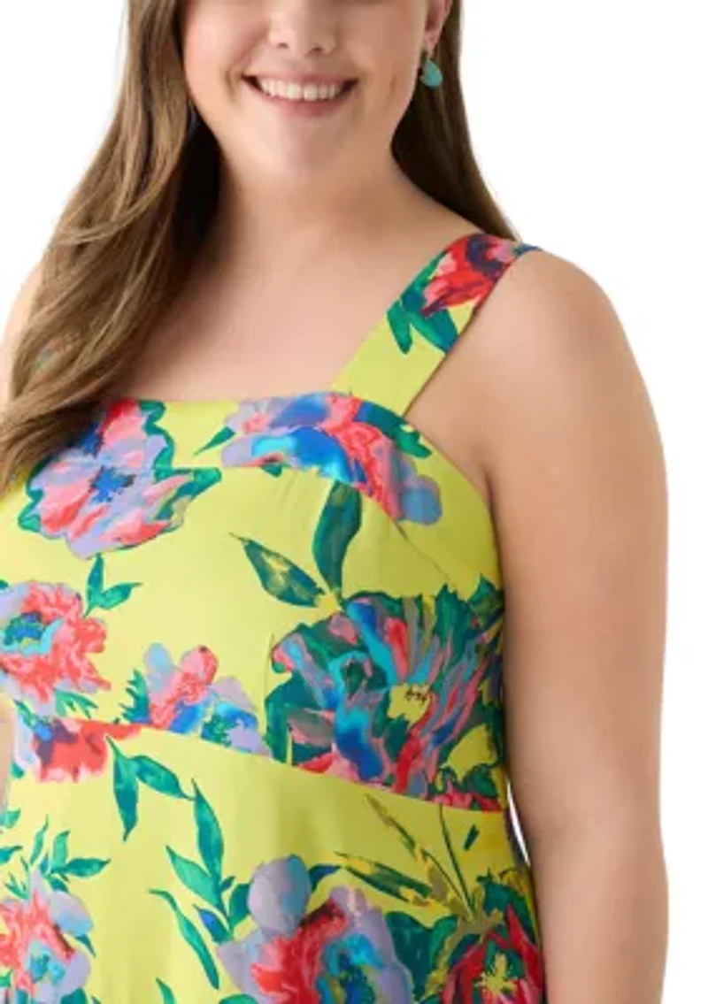 Plus Four Tier Maxi Dress