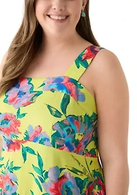 Plus Four Tier Maxi Dress