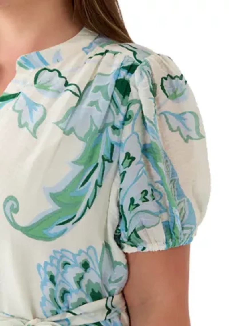 Plus Button Front Midi Dress