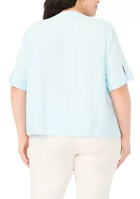 Plus Short Sleeve Camp Shirt