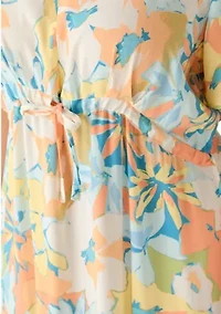 Plus Flutter Sleeve Tiered Dress