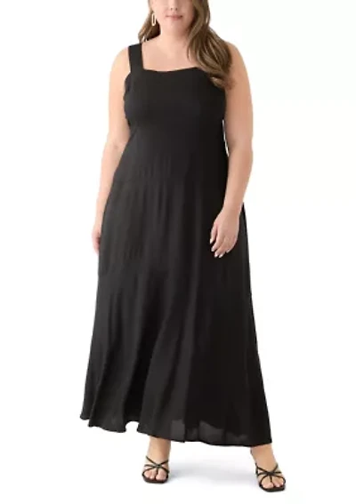 Plus Four Tier Maxi Dress