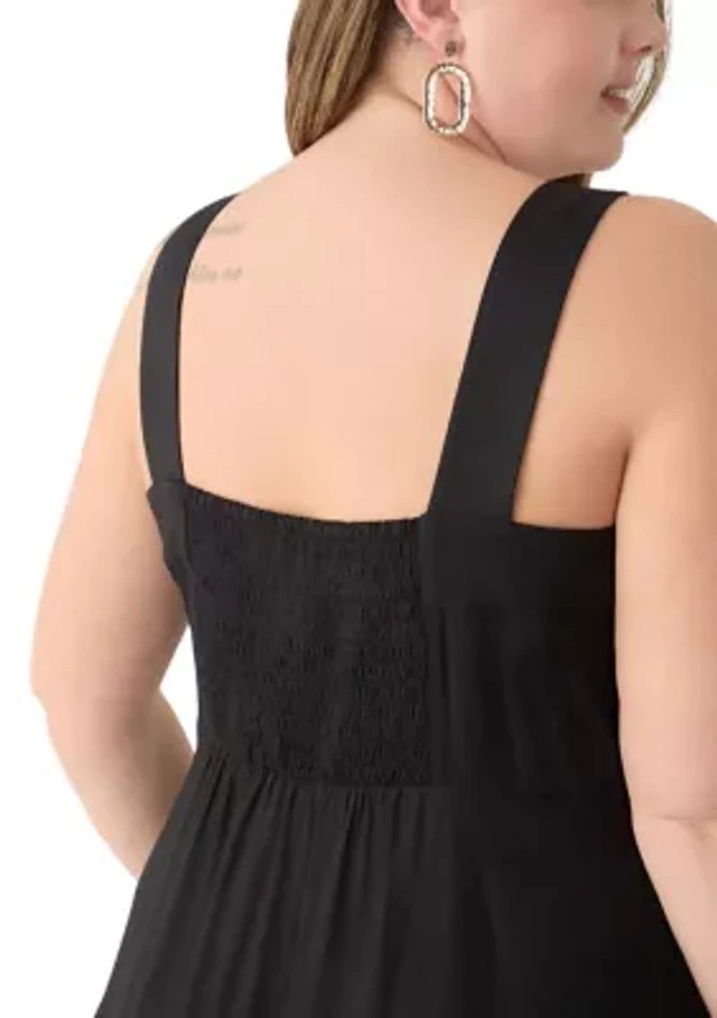 Plus Four Tier Maxi Dress