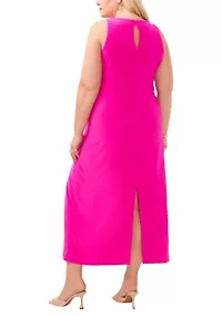 Plus Keyhole Back Dress